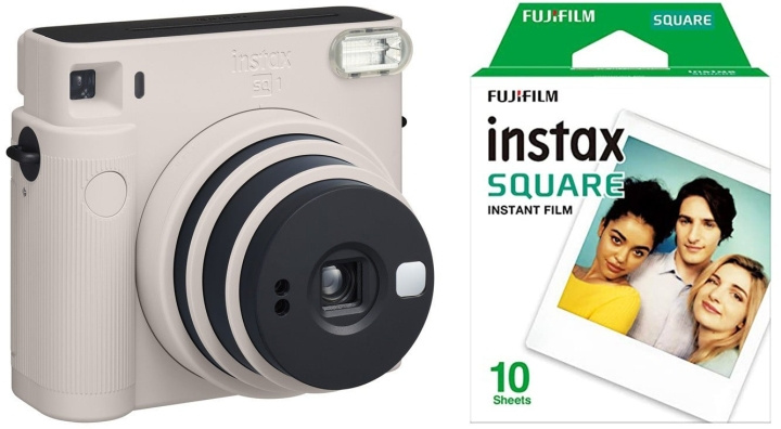 Fuji Instax Instant Camera SQ1 + 10 billeder - hvid i gruppen HJEMMEELEKTRONIK / Foto og video / Fotografi udstyr hos TP E-commerce Nordic AB (D14413)