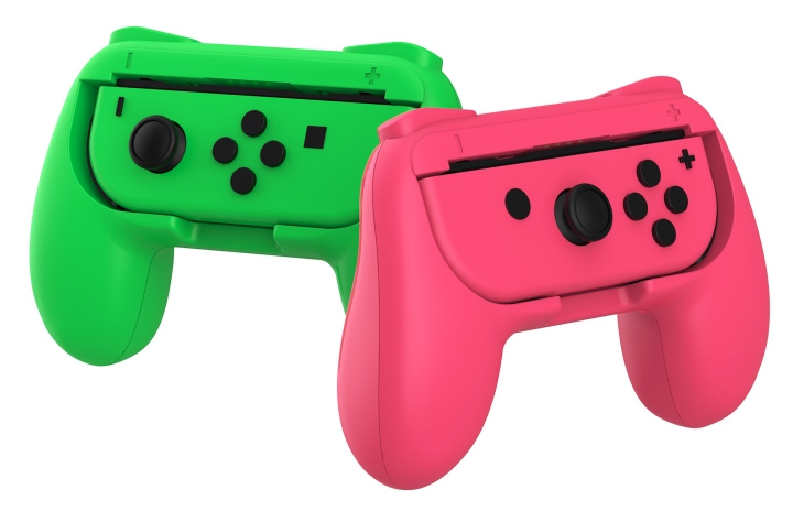 SuBsonic Duo Control Grip Colorz - Pink & Green (Switch / Switch Lite / Switch Oled) i gruppen HJEMMEELEKTRONIK / Spilkonsoller og tilbehør / Nintendo Switch hos TP E-commerce Nordic AB (D15502)